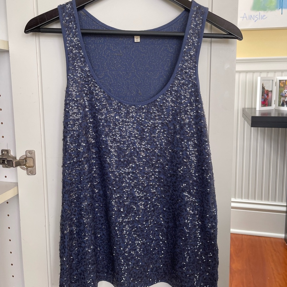 J Crew trendy beaded tank top